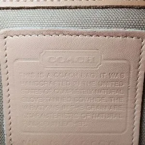Coach Vintage Khaki Monogram Logo And Leather Backpack Coach logo backpack - Gem main image 3